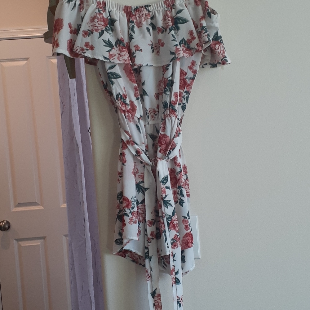 White floral romper